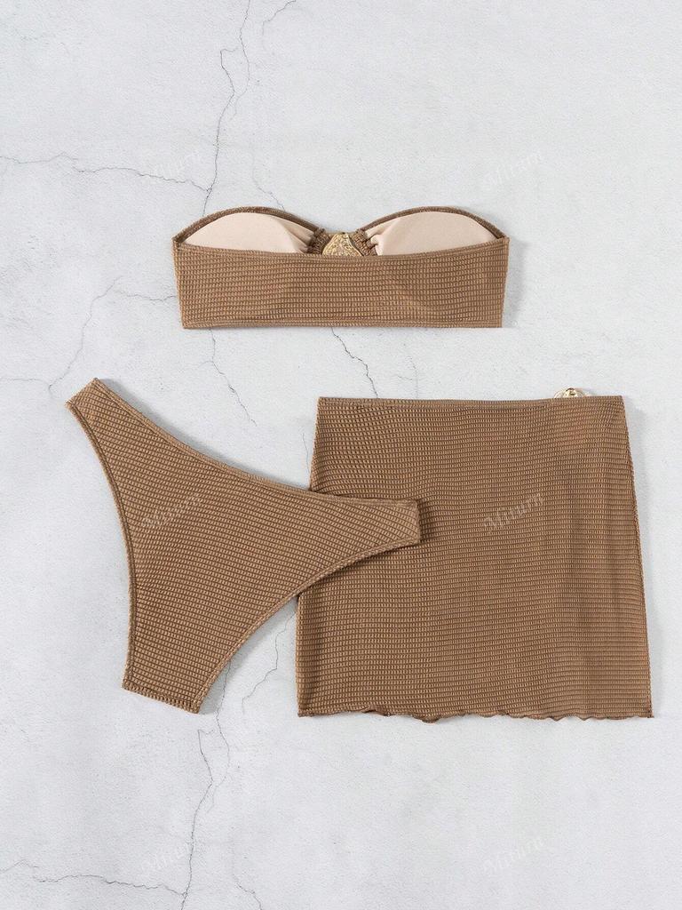 Damen Bikini Dreiteiler aus Polyester für Schwimmen und Wassersport