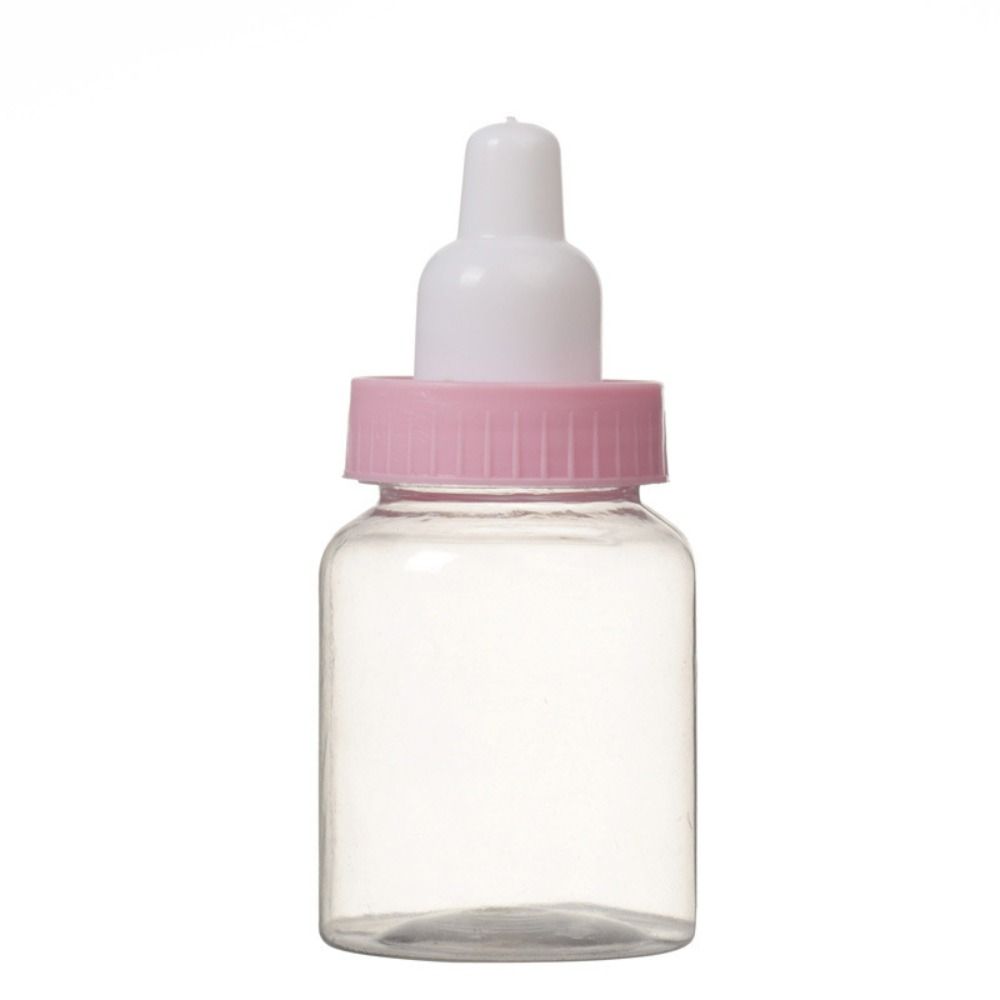 4pcs Cute Plastic Candy Bottle Transparent Mini Feeding Bottle  Christening Gift
