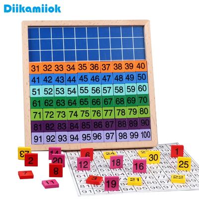Blocchi di Legno Colorati con Numeri da 1 a 100 Giocattoli Educativi Montessori in Legno per Bambini Giocattolo Digitale per l'Apprendimento dei Bambini