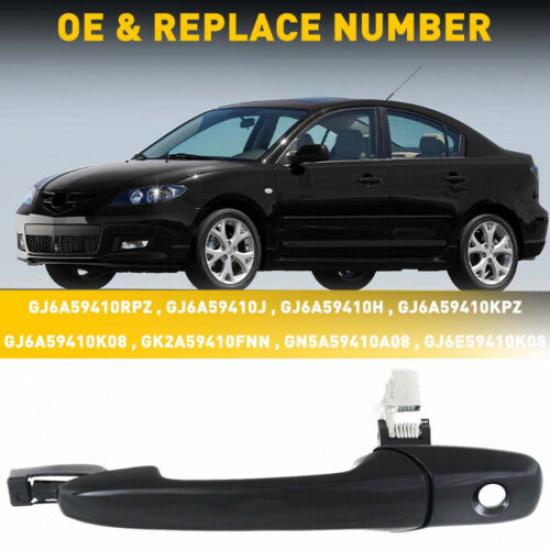 For Mazda 3 5 6 CX-7 CX-9 RX-8 Outer Door Handle With Keyhole Front Driver EOA