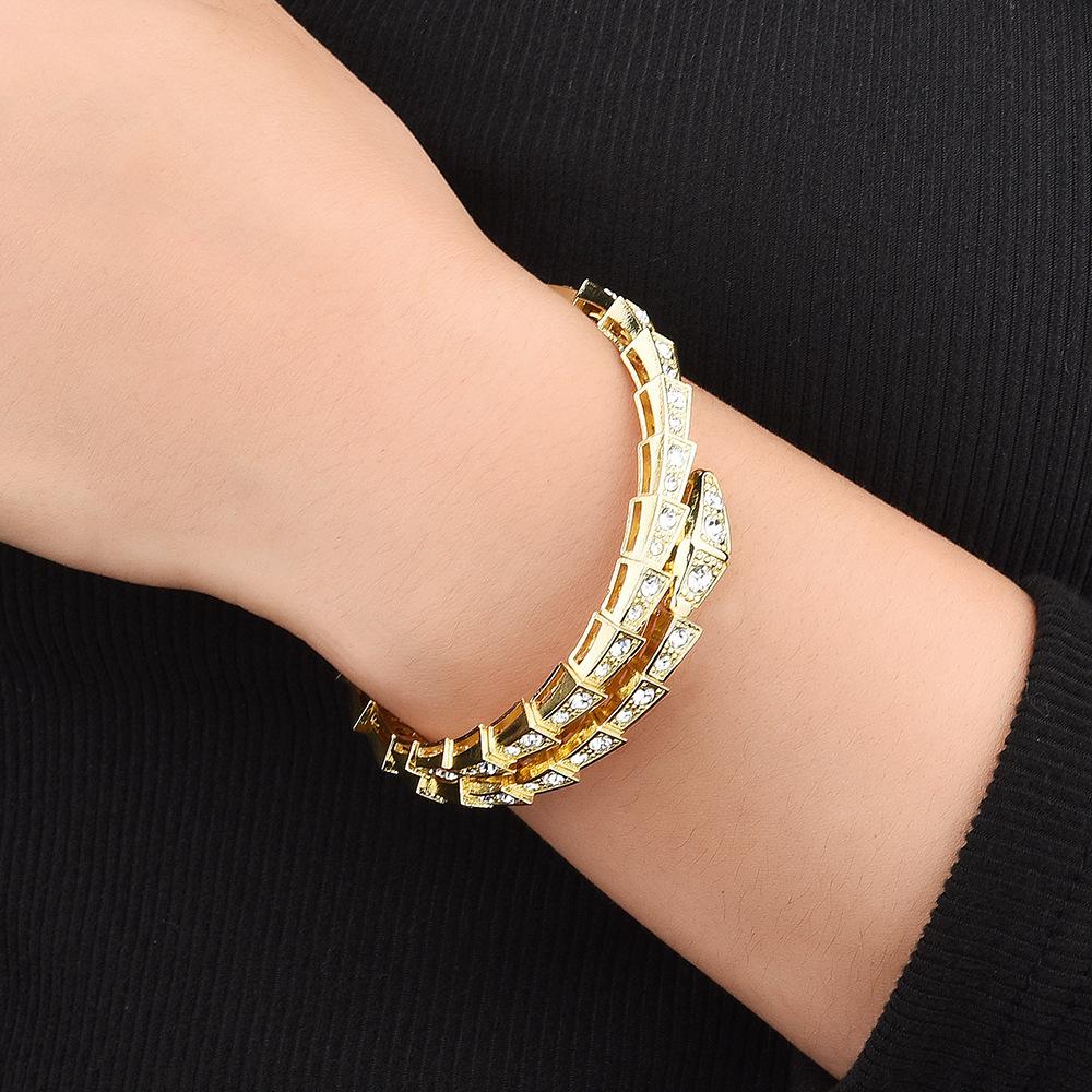 Accessories Snake Bracelet Open Full Elastic Bracelet Light Luxurious and High-end Style Style