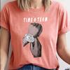 TIME A TEAM HAND Cotton T-Shirt Short Sleeve Round Neck Women 2d Print Tops