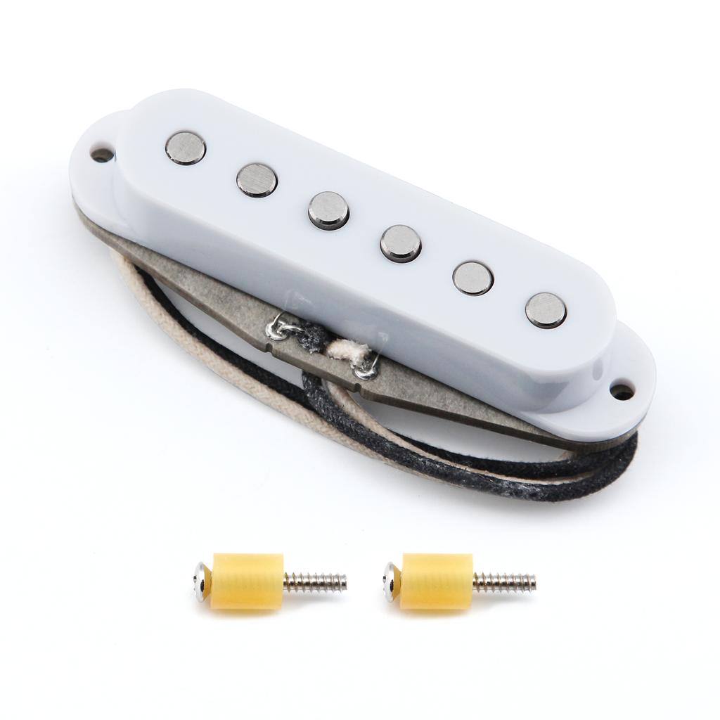 FLEOR 1pcs Electric Guitar Pickup Single Coil Alnico 5 Vintage Staggered ST SSS Fiber Bobbin Guitar Parts 52mm