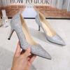Myrnes's New Glitter Pointed High Heels Stiletto Autumn Single Shoes Supply Large Size Women's Shoes