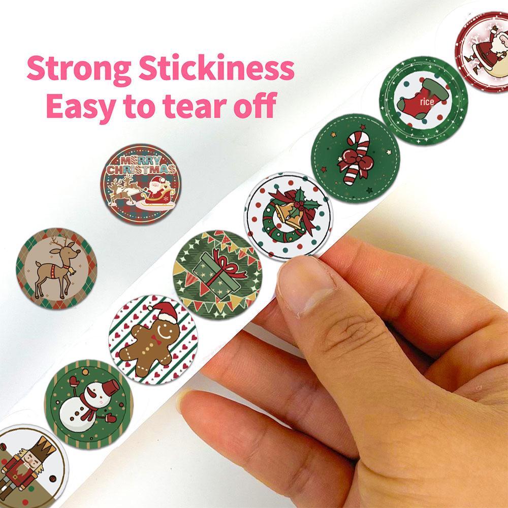 500 Blatt/Rolle Kreatives Weihnachtswashi-Tape für Notizbücher, Dekorationen, Briefumschläge und Cartoon-Persönlichkeits-Sticker.