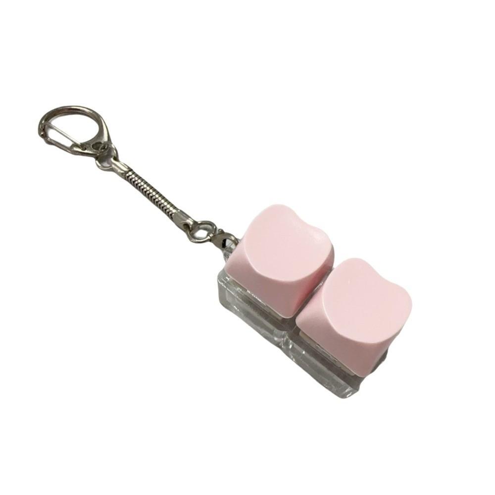 Cartoon Shape Fidget Keychain 2 Keys Decompression Toy Relaxing Finger Keyboard  Adult