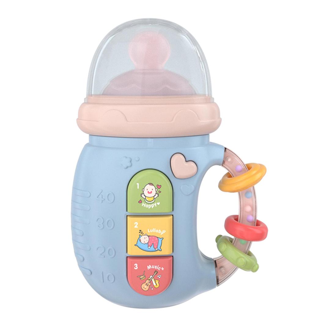 Newborn Electric Pacifier Rattle with Light Music and Bilingual Early Education Features