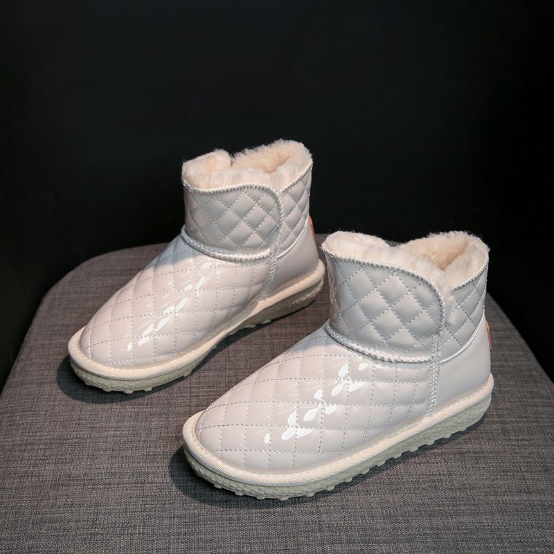 Thick-soled Snow Boots Women's Fur Integrated 2025 New Winter Cotton Boots Piled and Thickened Waterproof and Non-slip Outer Cotton Shoes