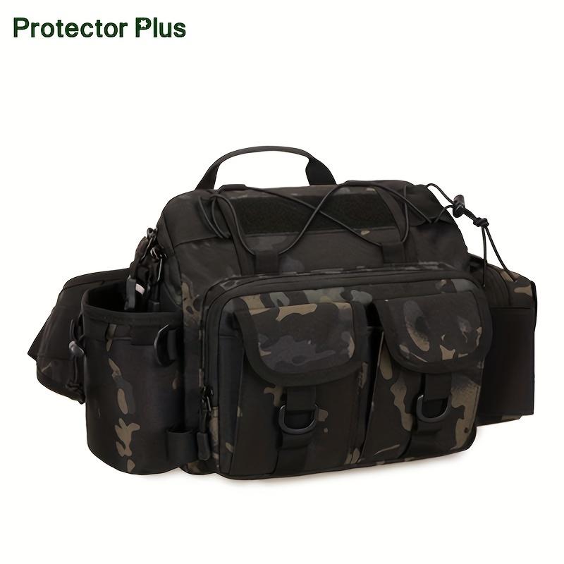 

Нова чоловіча камуфляжна багатофункціональна сумка через плече, поясна сумка, сумка для риболовлі через плече, сумка для вудки, сумка для зберігання на відкритому повітрі камуфляжний/чорний