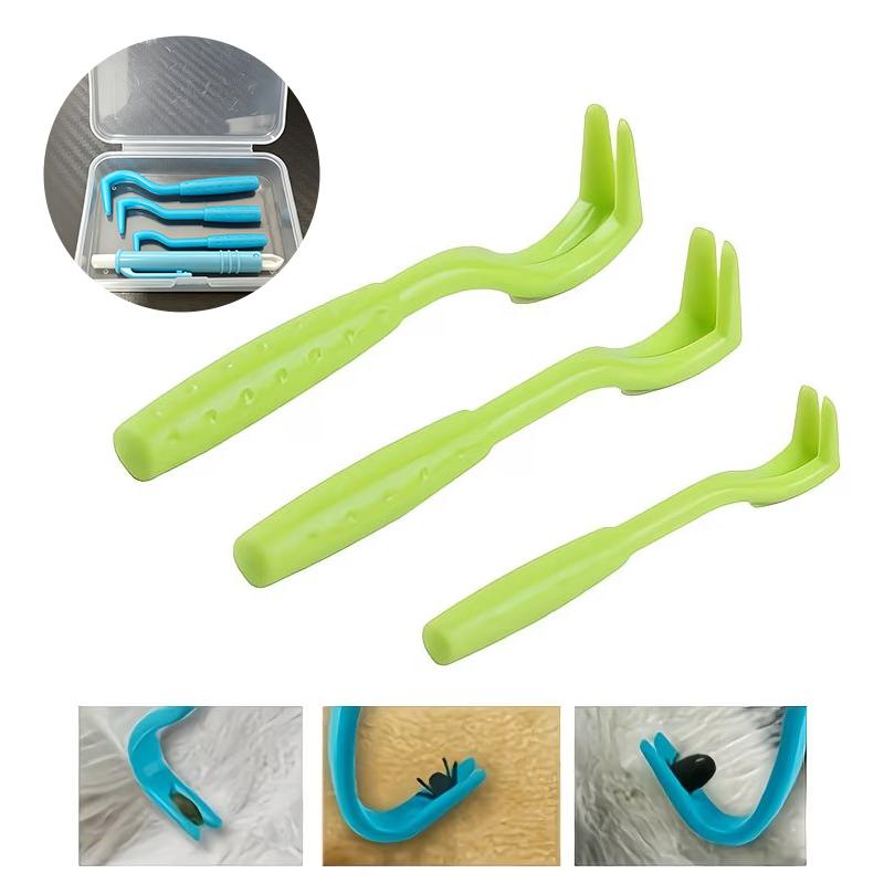 Tick Remover Tool Set Portable with Storage Case Safe Painless Removal for Dogs Cats Outdoor Hiking Travel Use
