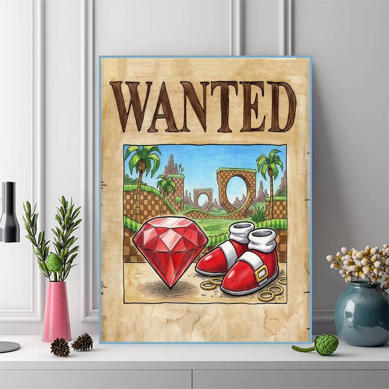 Sonic Super Emerald Battle Set Pattern 3pcs 100% Round Full Drill 5D DIY Diamond Painting Embroidery Cross Stitch Rhinestone Décor