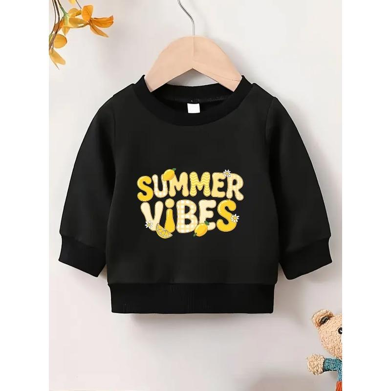 European sizes Cute Printed Pattern 0-3 Years Old Kids' Comfortable Children's Spring Lightweight Round Neck Sweatshirt, Suitable for Outdoor Wear