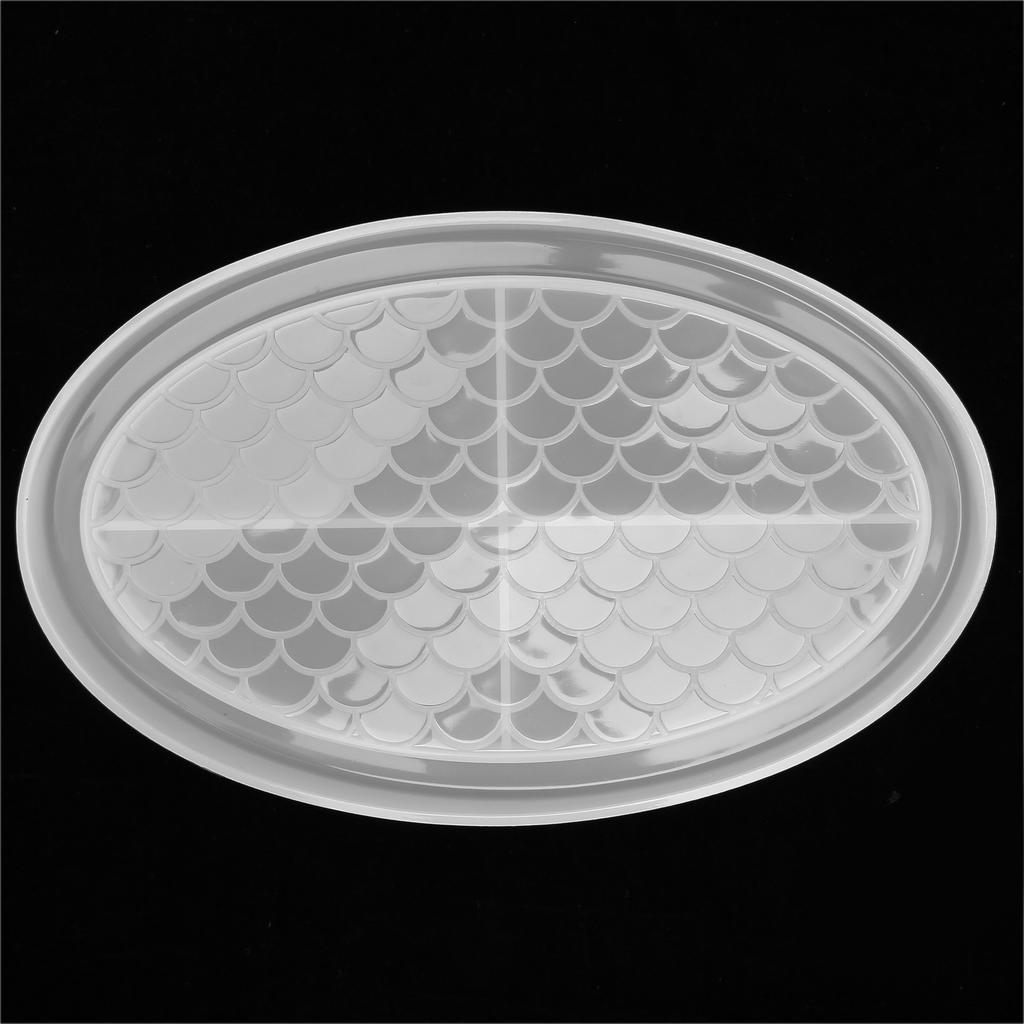 Resin Tray Molds Fish Scale Shape Design Easily Demold Repeated Use Soft DIY Resin Tray Molds for Jewelry Storage Dishes