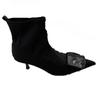 Pointed Toe Women Ankle Boots Suede Heeled Shoes Dress Luxury Woman Pumps 2025 Winter New Designer Elegant Mujer Botas