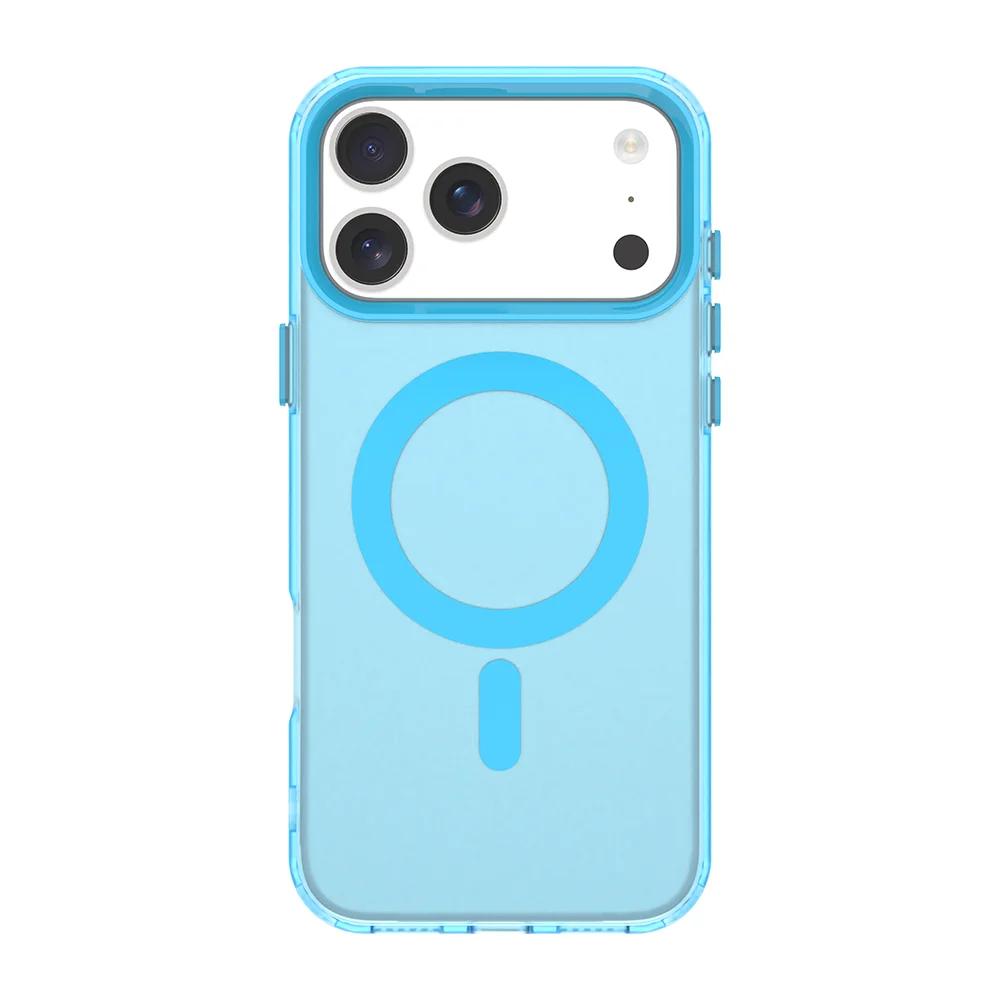 For Magsafe Magnetic Case for IPhone 17 Air Candy Color Translucent PC + TPU Shockproof Hard Bumper for Iphone 17 Pro Max 17pro