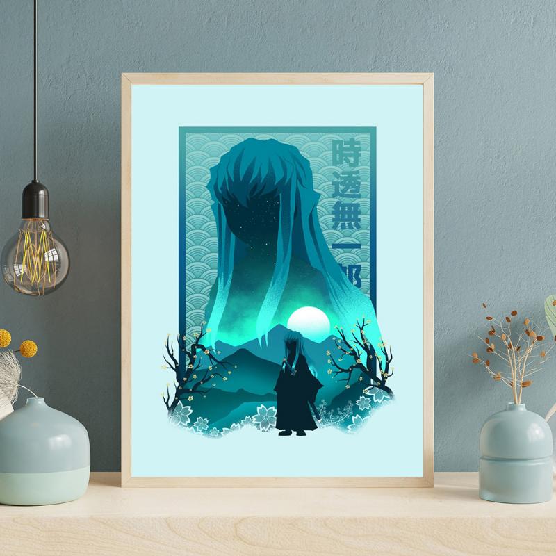 All Hashira Demon Slayer Colorful Poster Picture-in-Picture Canvas Painting Prints Wall Art Pictures for Living Room Home Decor