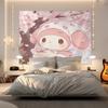 Sanrio Characters Tapestry Cute Cartoon Wall Hanging for Bedroom Living Room Dorm Home Decor Aesthetic Gift