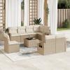 Vidaxl 9-Cz. Set di Mobili da Giardino con Cuscini, Beige, Polyrattan