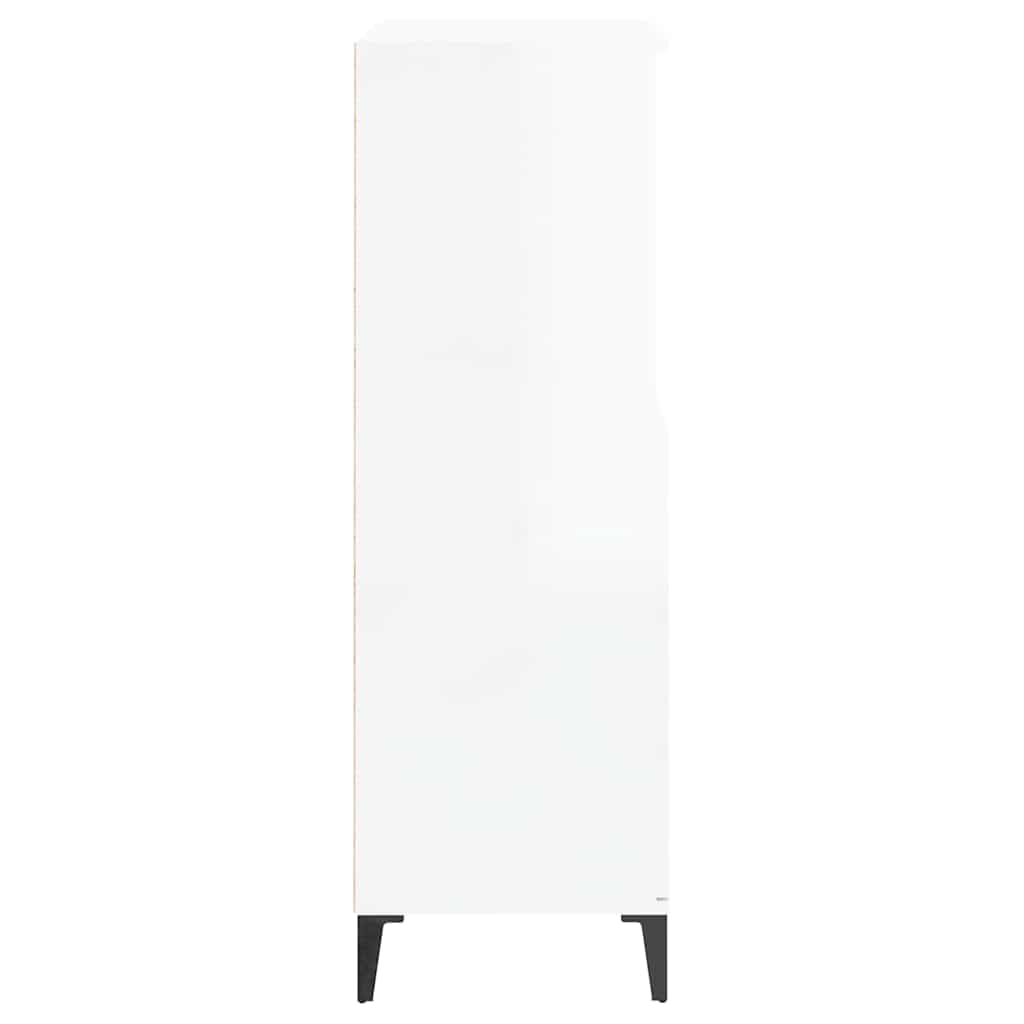 VidaXL Highboard Hochglanz-Weiß 60x36x110 cm Holzwerkstoff