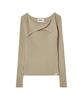 THE GREEN LAB Twist Slim Ribbed Knit [Beige]