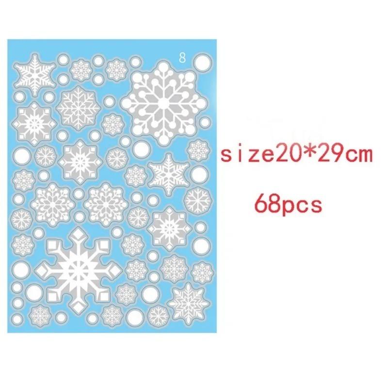 Snowflake Stickers Christmas Decor Window Glass Home Room Wall Stickers for Christmas Party Supplies DIY New Year Gift Navidad