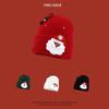 Winter Hats For Women Knitted Snow Beanie Warm Hat With Santa Claus And Bow Bell For Christmas Party Holiday Winter Snow Hiking