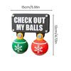 1 Set Christmas Hitch Cover Weather-proof Car Pickup Truck Trailer Swinging Check Out My Balls Tow Hook Cover Decoration Ornament Car Exterior
