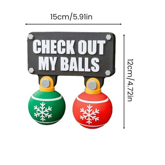 1 Set Christmas Hitch Cover Weather-proof Car Pickup Truck Trailer Swinging Check Out My Balls Tow Hook Cover Decoration Ornament Car Exterior