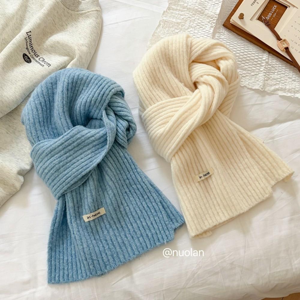 Korean atmosphere wool blended scarf women's autumn and winter versatile soft waxy warm couple scarf