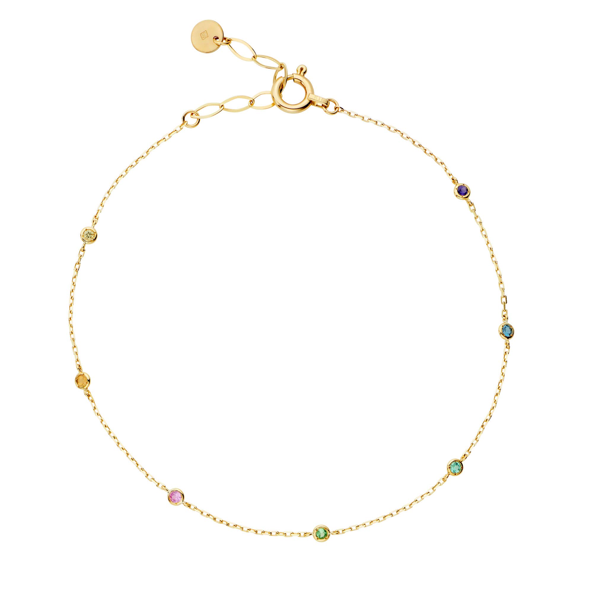

Vendome Bracelet K10 Yellow Gold Seven Colored Stones GJVB0093LSVA [Official] [VIE Aoyama]
