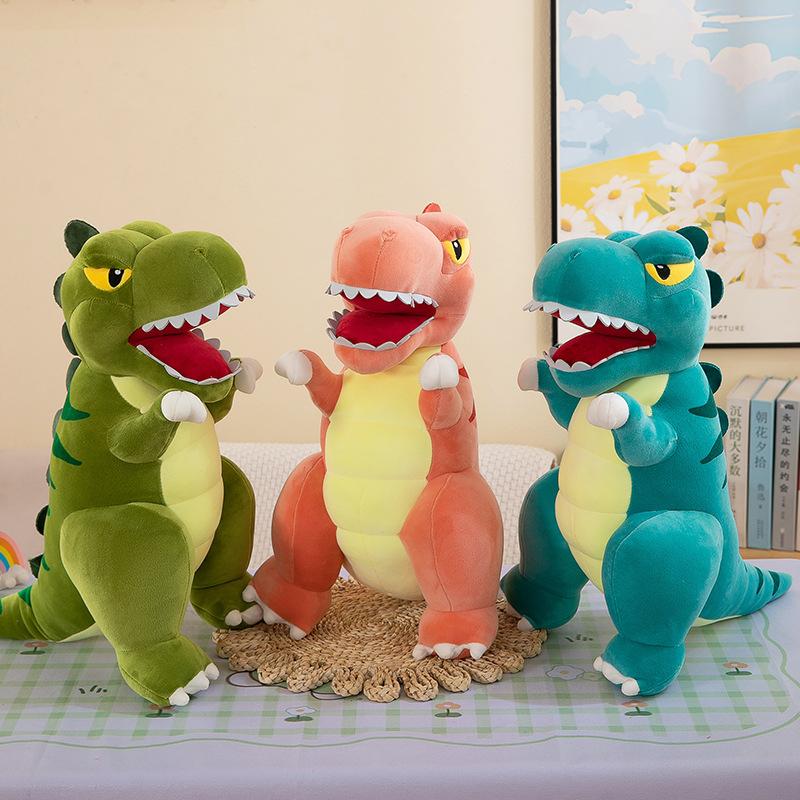 Søde 80/100cm Kæmpe Dinosaur Plyslegetøj Tegneserie Fyldte Tyrannosaurus Dukker til Piger Drenge Fødselsdagsgave