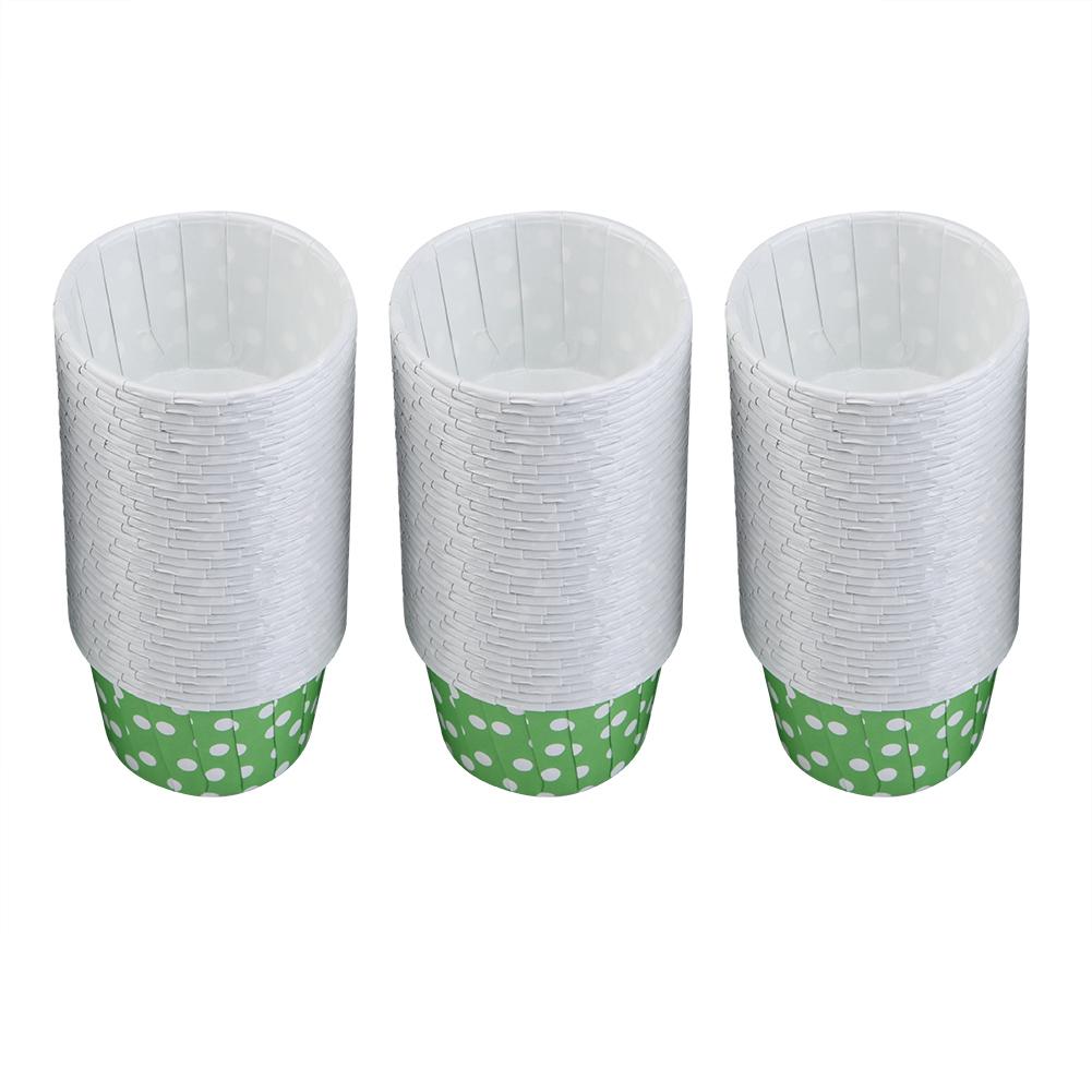 100PCS Mini Cupcake Liners Paper Round Cake Baking Cups Muffin Cases Wedding Home Green