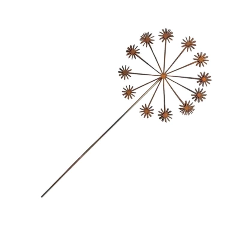Rust Decoration for Garden Stake Metal Flower Garden Decoration Rust Trellis Flower Bed Stake Pot Stake Natural