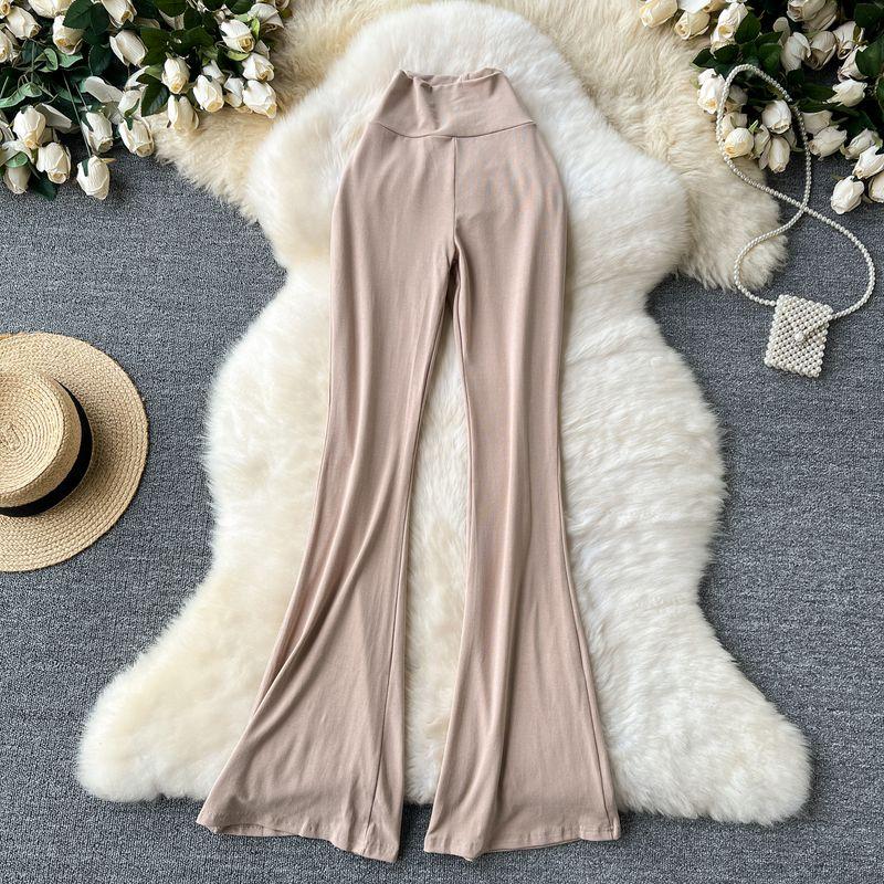 Sexy Figure Stretch Yoga Pants Summer New Arrival Adult Lady like Woman Fan High Waist Silm Casual Easiest for Match Bootcut Pants