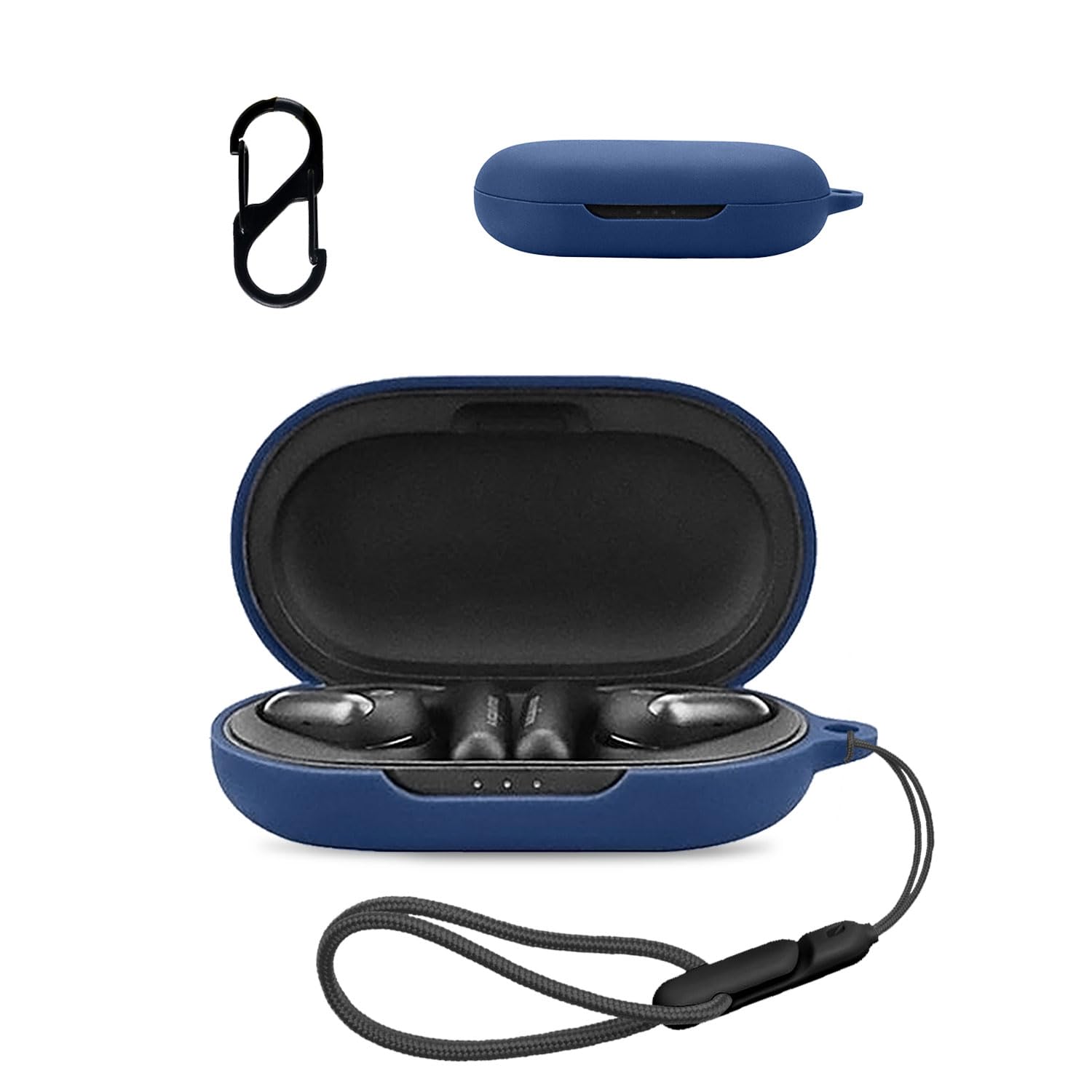

Для Anker Soundcore AeroFit Case Cover Защитный чехол с потерей наушника царапины Полный выпад можно носить и легкий [RIGFUJUN] Карабин,