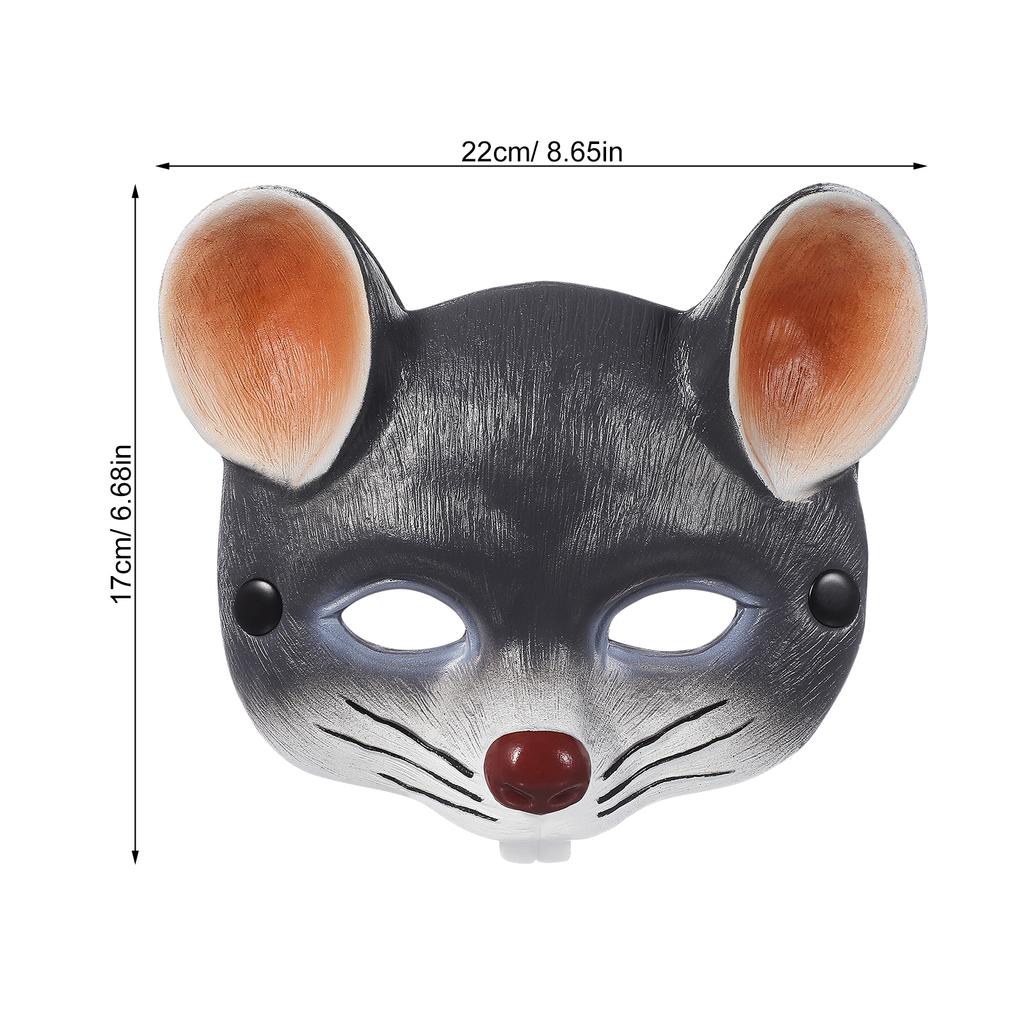 3D-Mausmaske, braun, leicht, für Partys, Halloween, Karneval, Maskenball, Kostümbälle, Erwachsene und Kinder – Kostümaccessoire