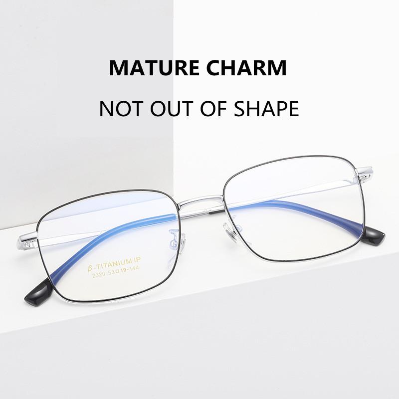 Pure Titanium Glasses Frame Men Square Eyewear Male Classic Optical Prescription Myopia And Hyperopia Eyeglasses