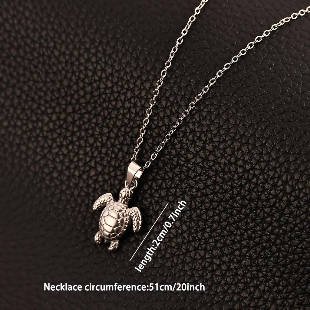 Exquisite Turtle Shaped Pendant Necklace, A Must-have for Casual Vacation Style, An Ideal Gift for Friends or Brothers, and The Perfect Choice