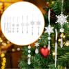 Snowflakes Icicles Ornaments Christmas Tree Decoration Seasonal Decor Collection Drop Ornaments Xmas Tree Pendants for Party