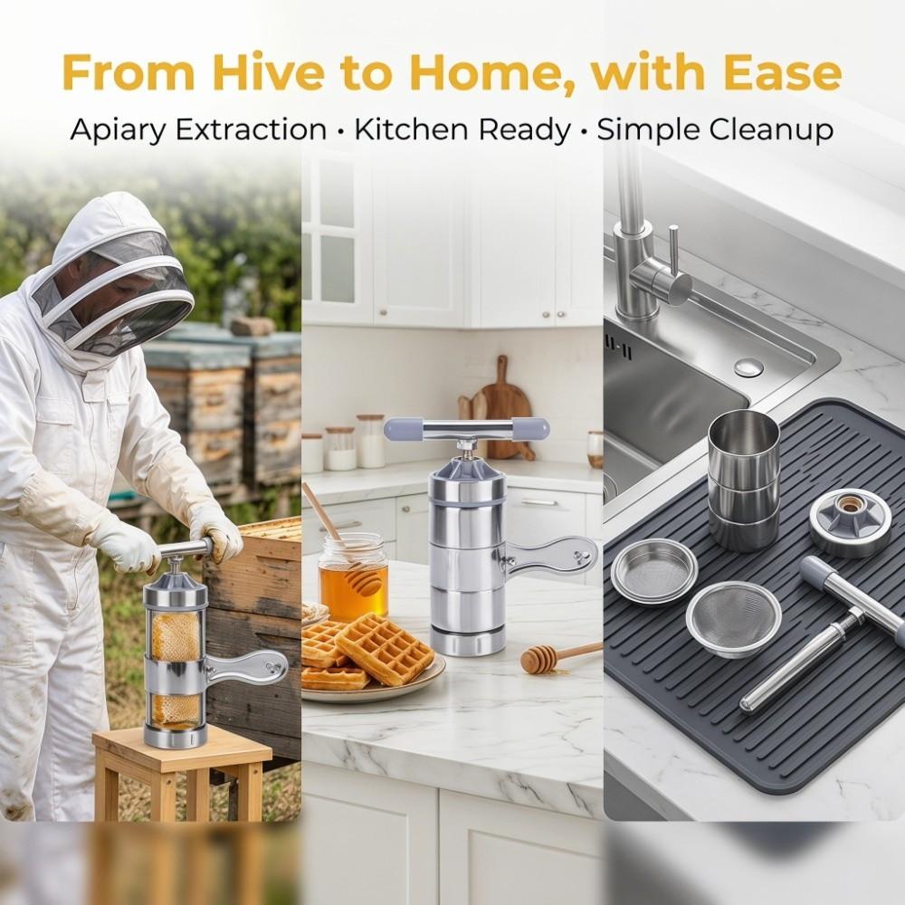 Stainless Steel Stainless Steel Honey Press Portable Manual Honey Presser  Beekeeping