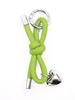 INS-Stil Gewebtes Lederseil Schlüsselanhänger & Schleifen-Taschenanhänger Lanyard
