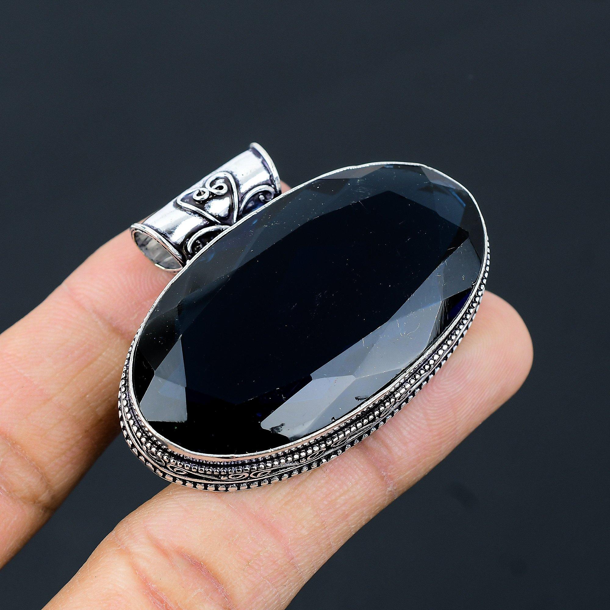 

Танзанит, кварц, драгоценный камень, стерлинговое серебро 925 пробы, подарочная ювелирная подвеска 2,29 дюйма