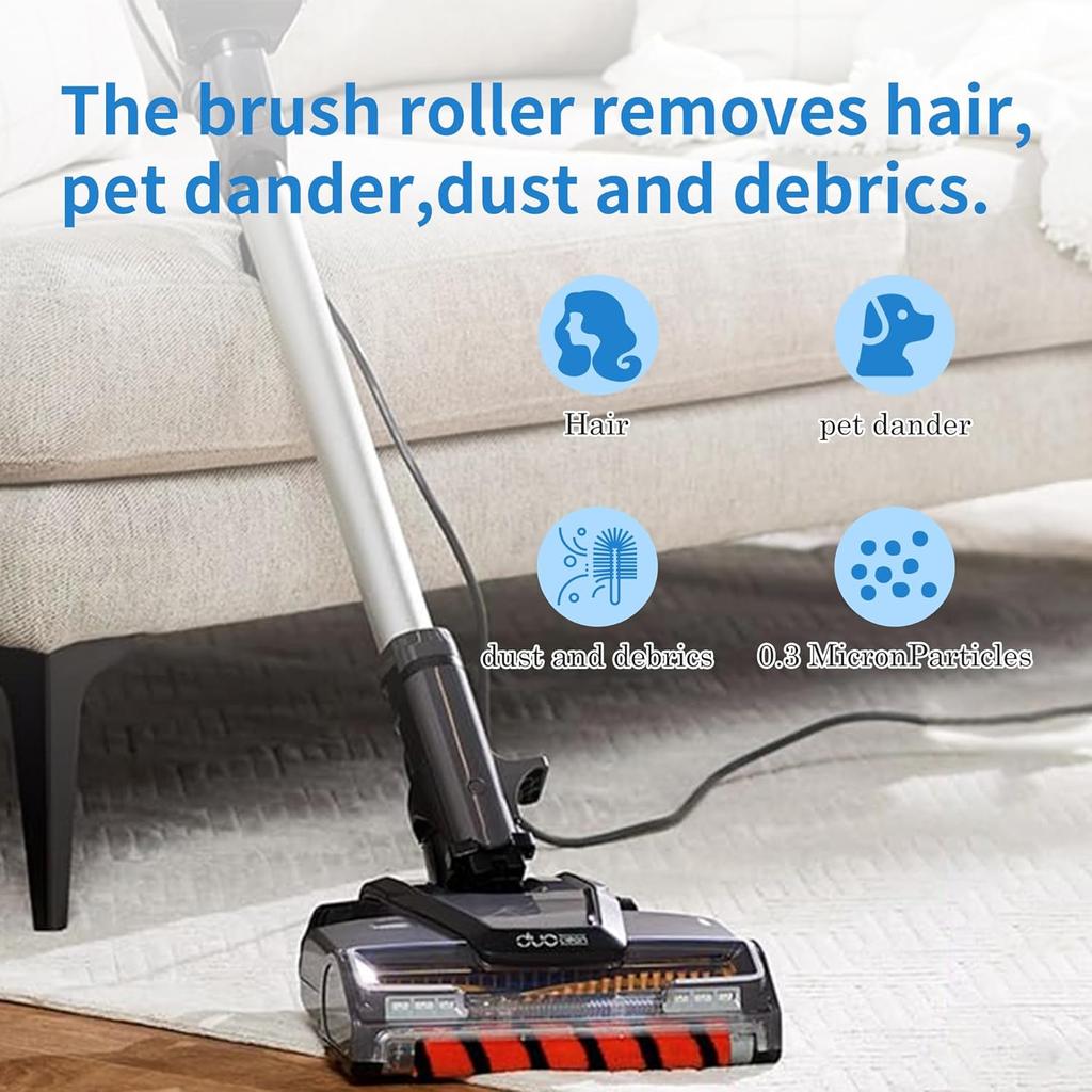 Soft Bristle Brushroll Roller Hepa Foam Filter Replacement Parts Compatible with Shark DuoClean NV800 NV800W NV801 NV801Q NV803 UV810 Vacuum