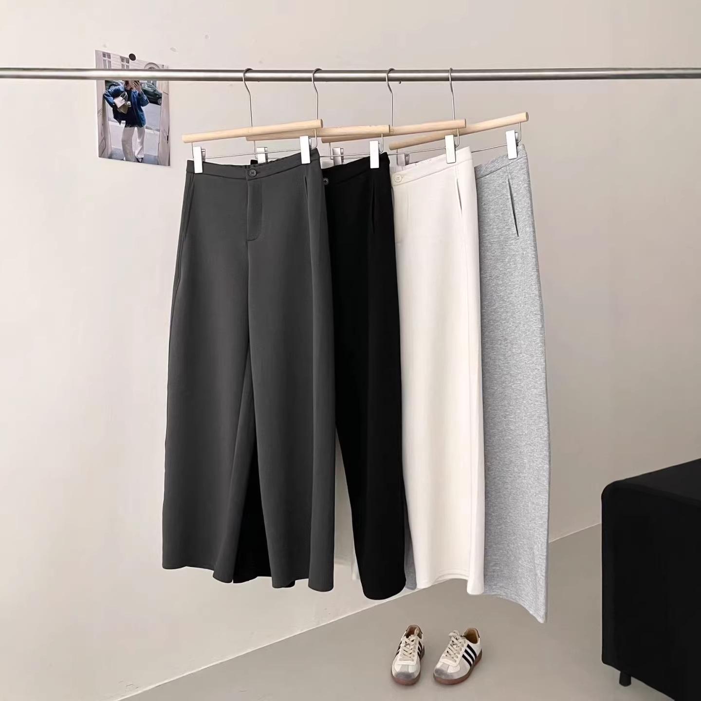 

2026 Spring Drapey Wide-Leg Casual Pants Large грязно-белый
