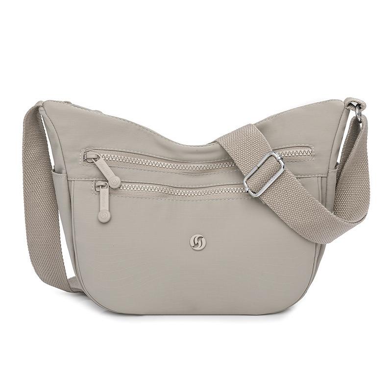 

Crossbody shoulder bag new women s nylon cloth fashion casual bag multi-layer large-capacity medium mother bag сірий колір