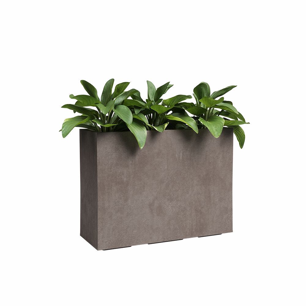 ARTEVASI Jardiniere haute - SYDNEY - Plastique - Taupe - 80 cm - 50 L - Dimensions: 79.5x29.5x68cm