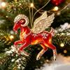 1Pcs Christmas Tree Pendants 2D Acrylic Flat Goat Pendants Cute Animal Hanging Ornaments For Decor Party Supplies  Year Gifts