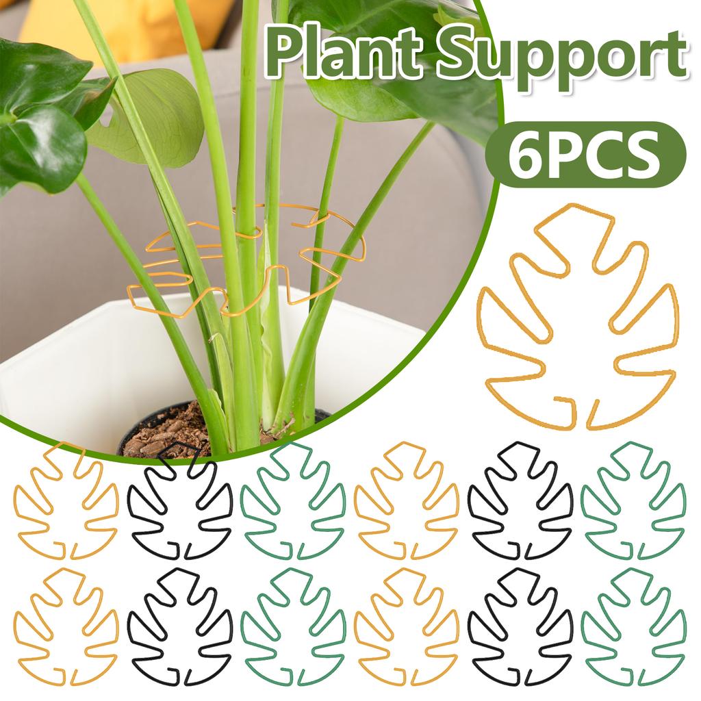 6pcs Climbing Plants Support Clips Alocasia Monstera Plant Support Plants Accessories Leaf Stabilizer Plant Stem Fixation Bracke