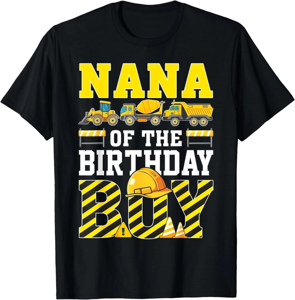 Nana of The Birthday Boy Construction Truck T-Shirt