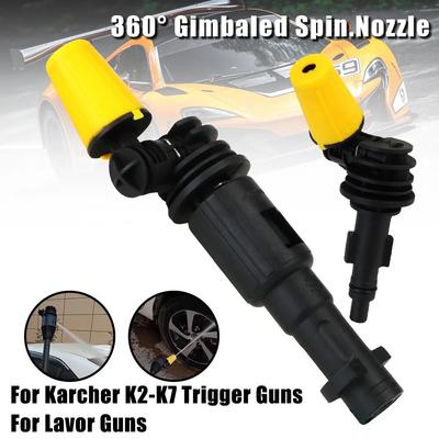 Dirt Shock High Pressure Fit For Karcher Trigger Guns Car Wash Tool Turbo Nozzle 360° Gimbaled Spin Cleaner Spray Nozzle